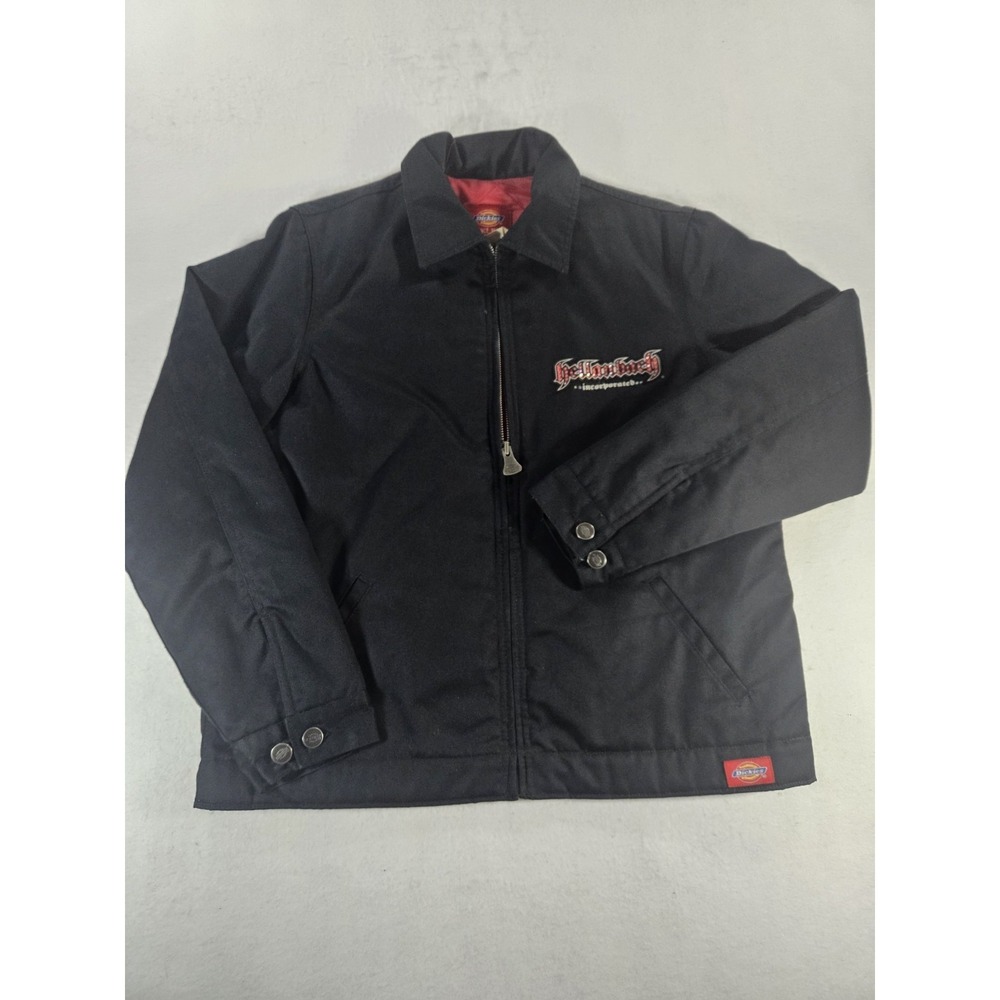 Hellanbach Dickies Insulated Eisenhower Jacket Embroidered Angel Wings Black Med